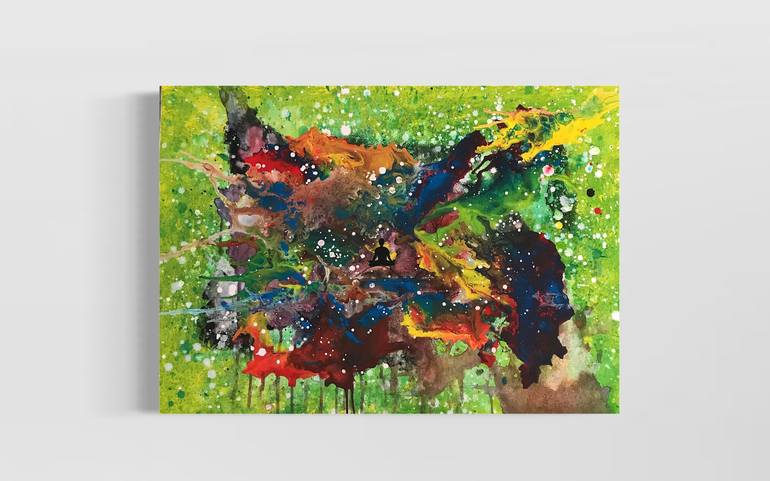 Original Abstract Expressionism Abstract Painting by Ibrahim Onur Karaman