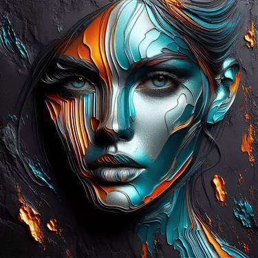 Print of Abstract Women Digital by Fareed Ahmed