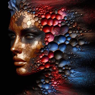 Print of Abstract Women Digital by Fareed Ahmed
