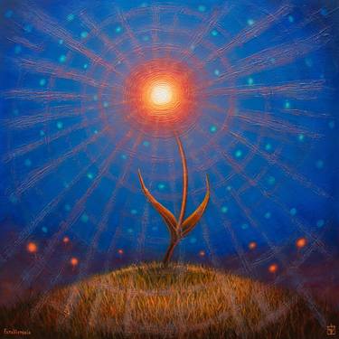 Original Symbolism Fantasy Painting by Fata Victoria