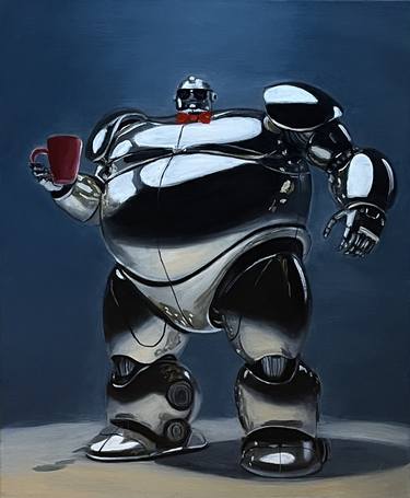 Original Futurism Cartoon Paintings by Anna Kryvych