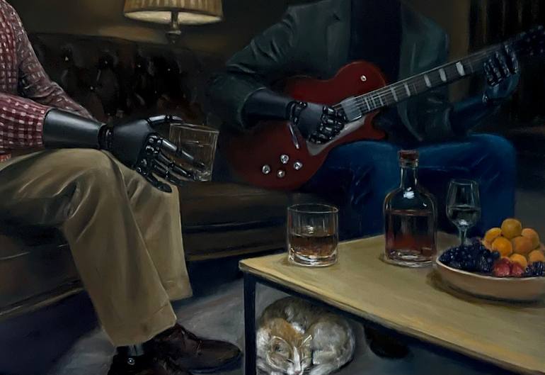 Original Surrealism Food & Drink Painting by Anna Kryvych