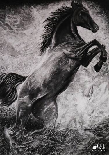 Original Realism Horse Drawings by MsT Artroom