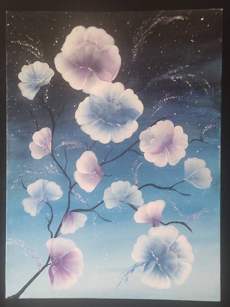 Original Abstract Floral Painting by Kristina Nestoroska