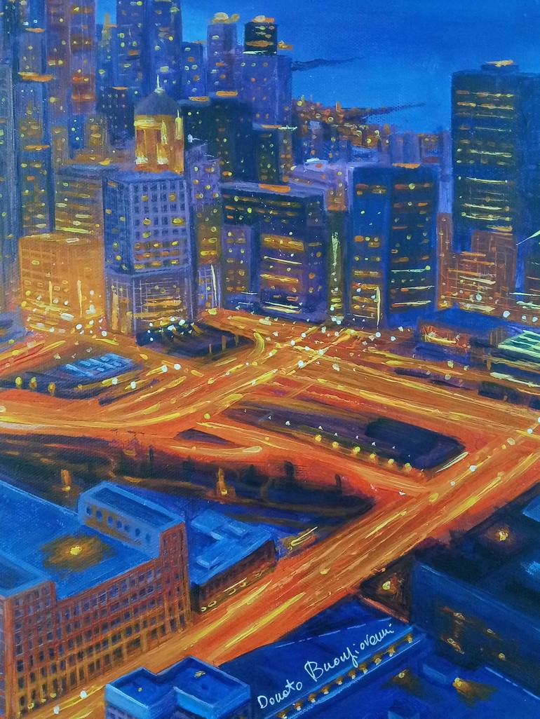 Original Contemporary Cities Painting by Donato Buongiovanni