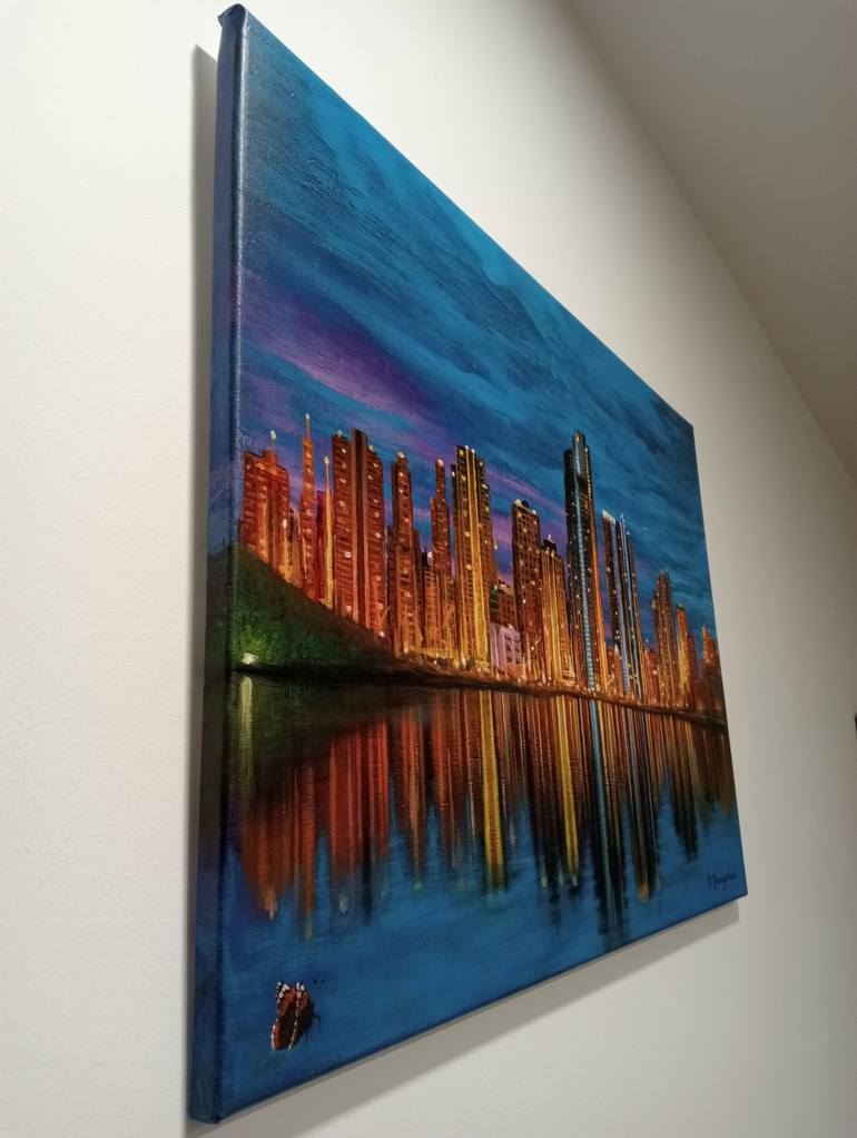 Original Cities Painting by Donato Buongiovanni