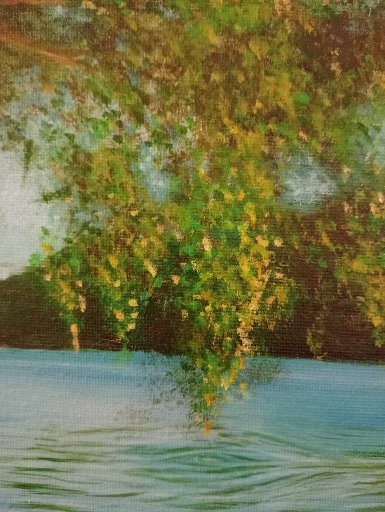 Alberi riflessi Painting by Donato Buongiovanni | Saatchi Art, image size:770x1022