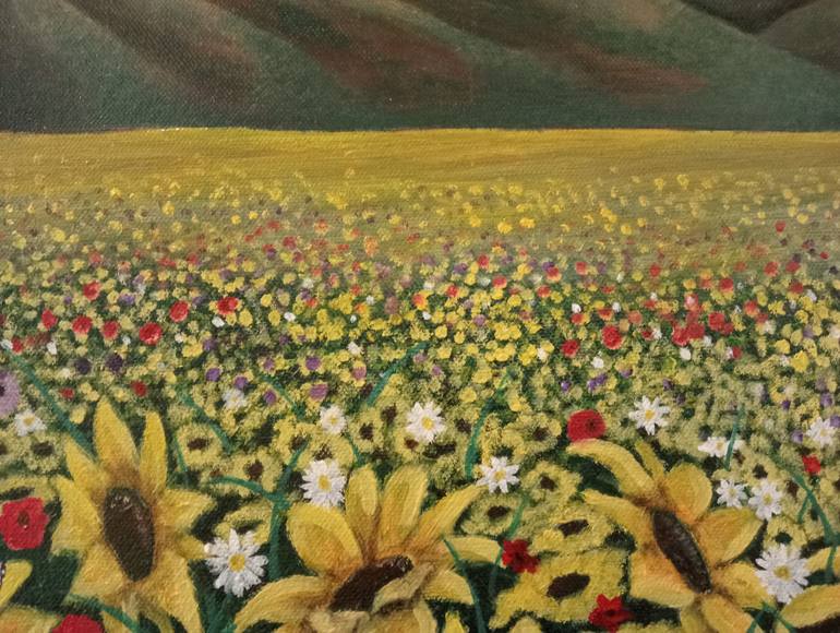 Original Expressionism Floral Painting by Donato Buongiovanni