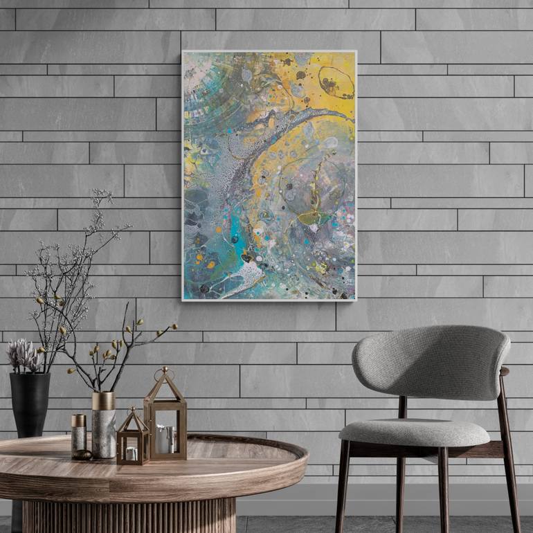 Original Art Nouveau Abstract Painting by Sandra Lederer
