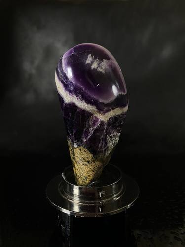 Purple Fluorite Freeform stone: Crystal Masterpiece on Stand thumb