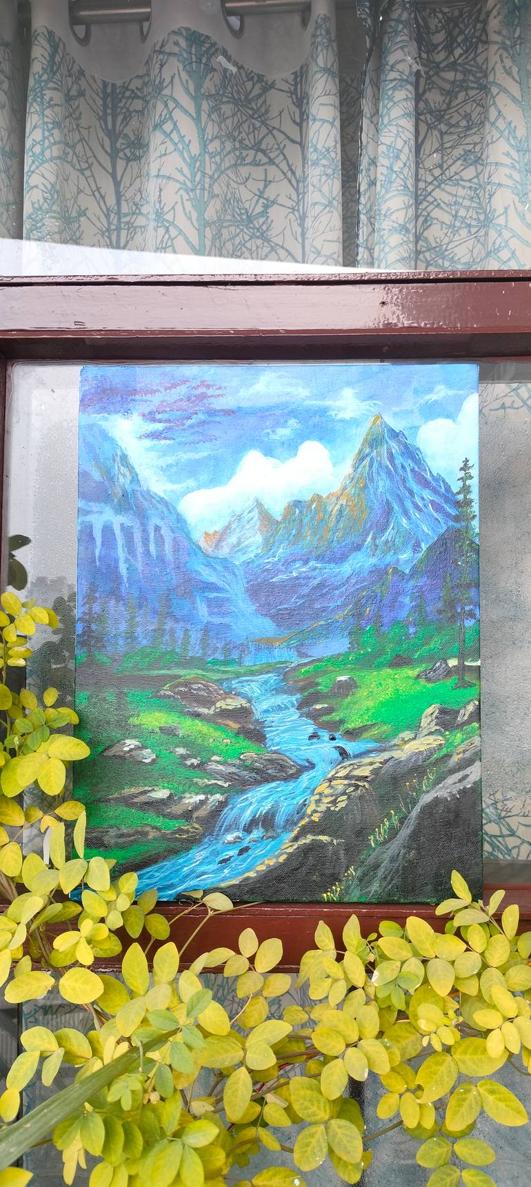 Original Algorithmic Landscape Painting by Nikita Yadav