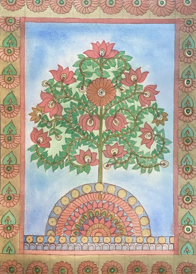 Original Floral Painting by SHRADDHA TAKSANDE