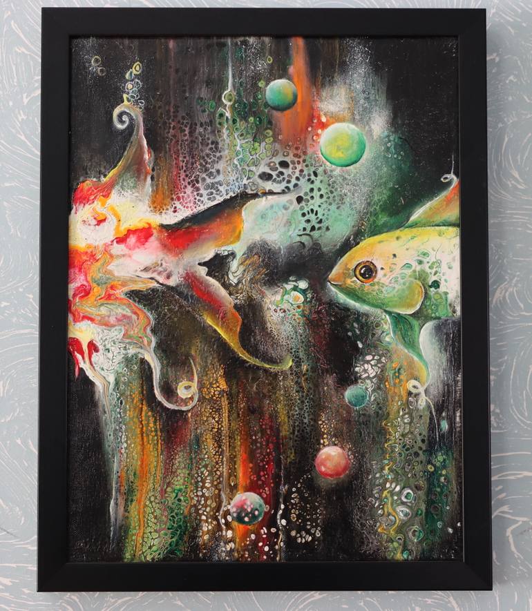 Original Abstract Water Painting by Olga Solopova