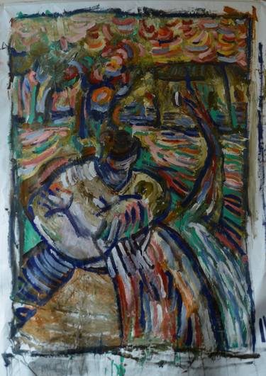 Original Abstract Expressionism People Paintings by Doctor Kulykovich Collection