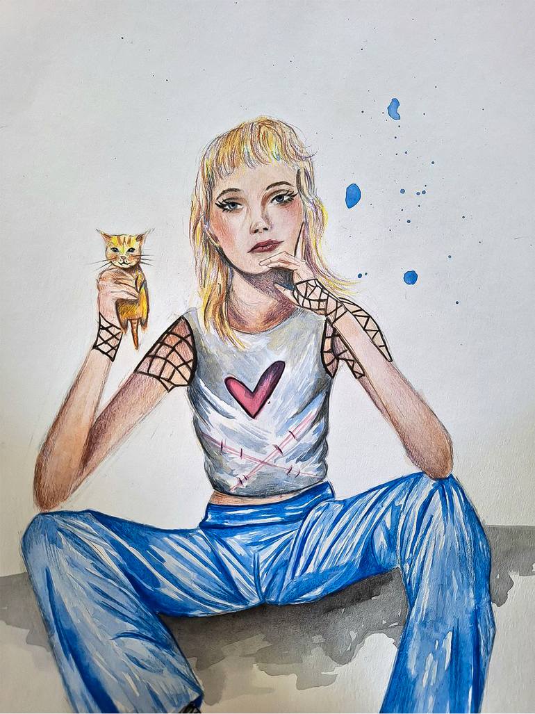 Original Realism People Painting by Darya Moisseyeva