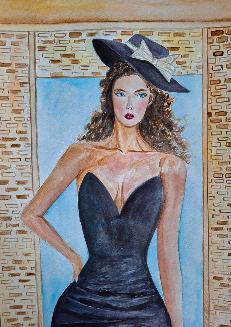 Original Illustration Women Painting by Darya Moisseyeva