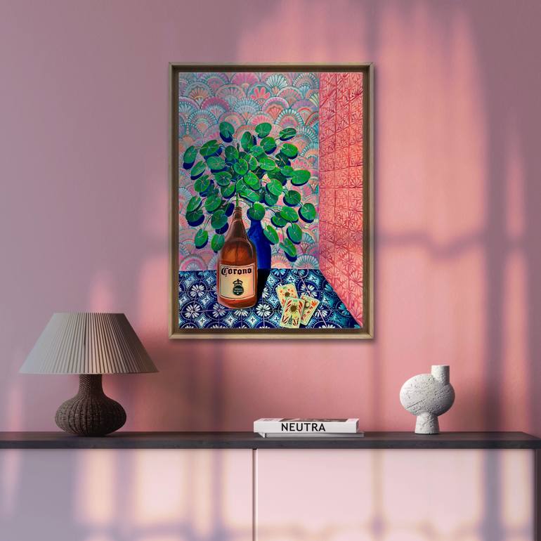 Original Color Field Painting Still Life Painting by Cecilia Lopez
