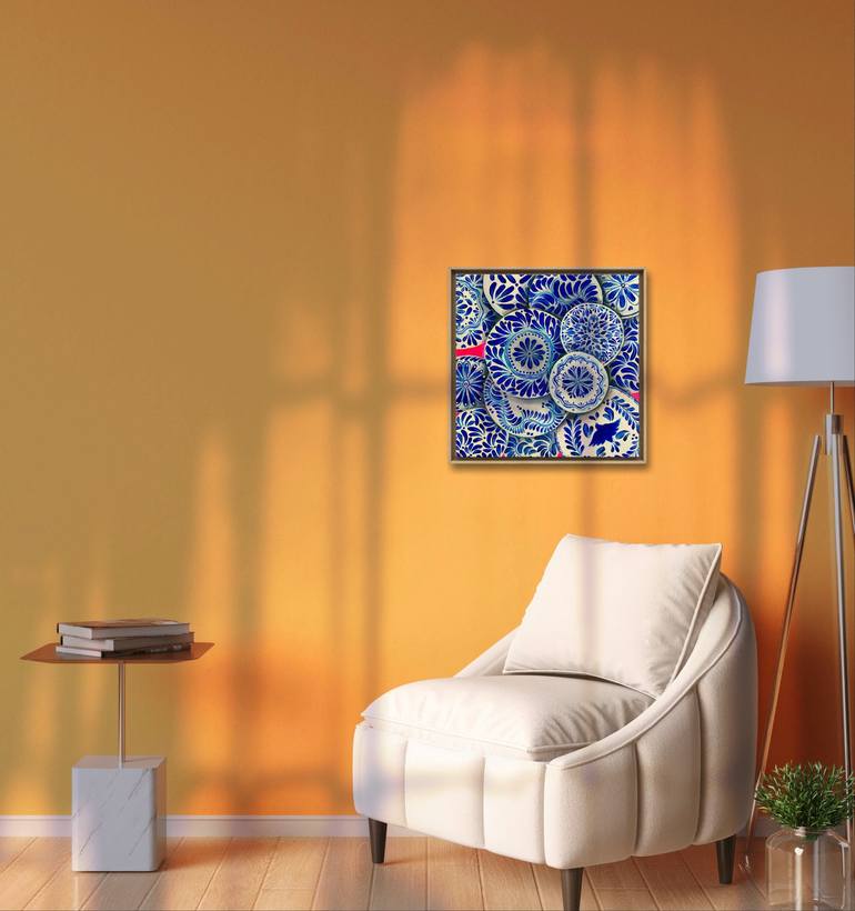 Original Abstract Patterns Painting by Cecilia Lopez
