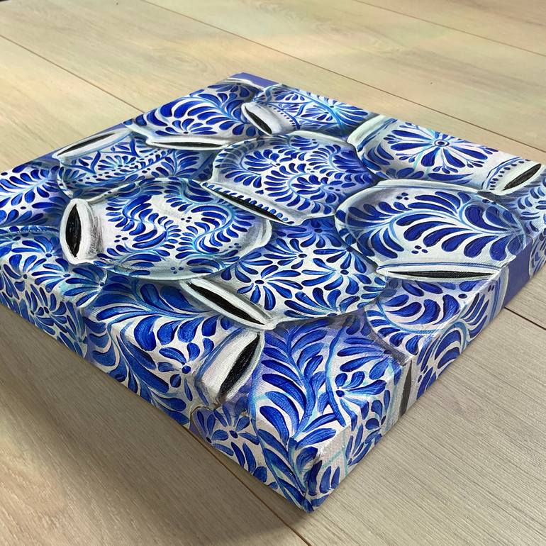 Original Abstract Patterns Painting by Cecilia Lopez