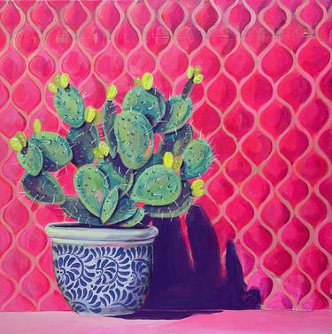 Original Pop Art Floral Paintings by Cecilia Lopez