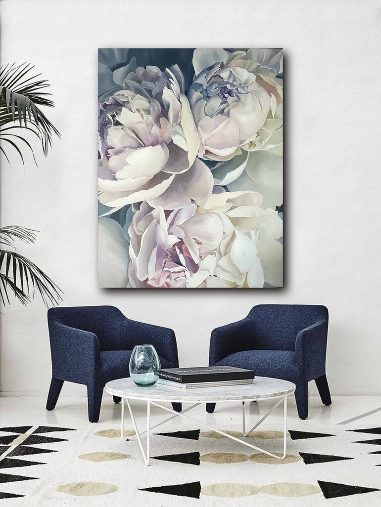 Original Abstract Floral Painting by Evgeniia Dmitrishina