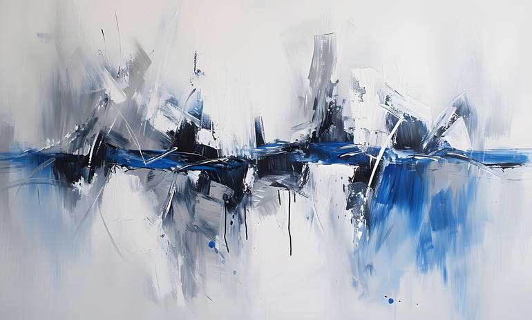 Original Abstract Expressionism Abstract Painting by Evgeniia Dmitrishina