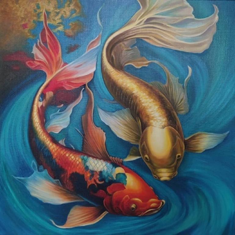 Original Abstract Performing Arts Paintings by Evgeniia Dmitrishina