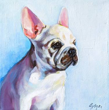 Original Expressionism Dogs Paintings by Solvita Mellenberga