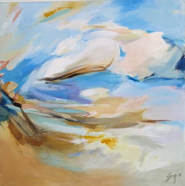 Original Abstract Expressionism Beach Paintings by Solvita Mellenberga