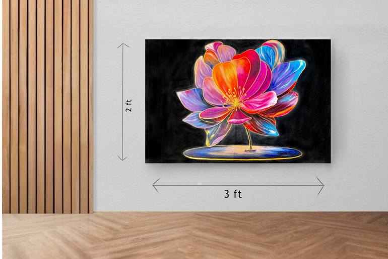 Original Contemporary Floral Painting by Aiman Zahid