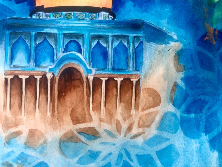 Original Abstract Expressionism Religion Painting by Aiman Zahid