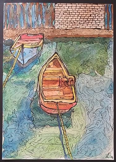 Original Boat Paintings by Leriens Nel