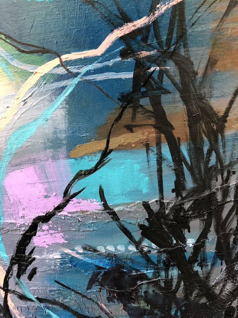 Original Abstract Expressionism Landscape Painting by Astrid Dahl