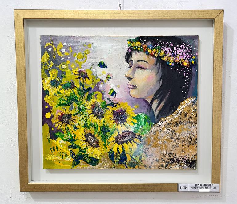 Original Romanticism Women Painting by Ji-Ryeon Kim
