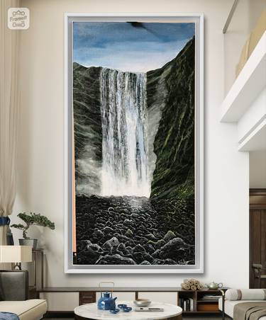 Mystic Falls | Acrylic | Canvas Painting thumb