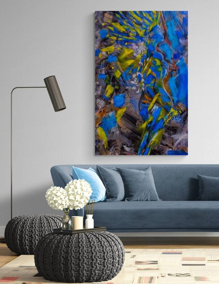 Original Abstract Floral Painting by Catalin Bedelici
