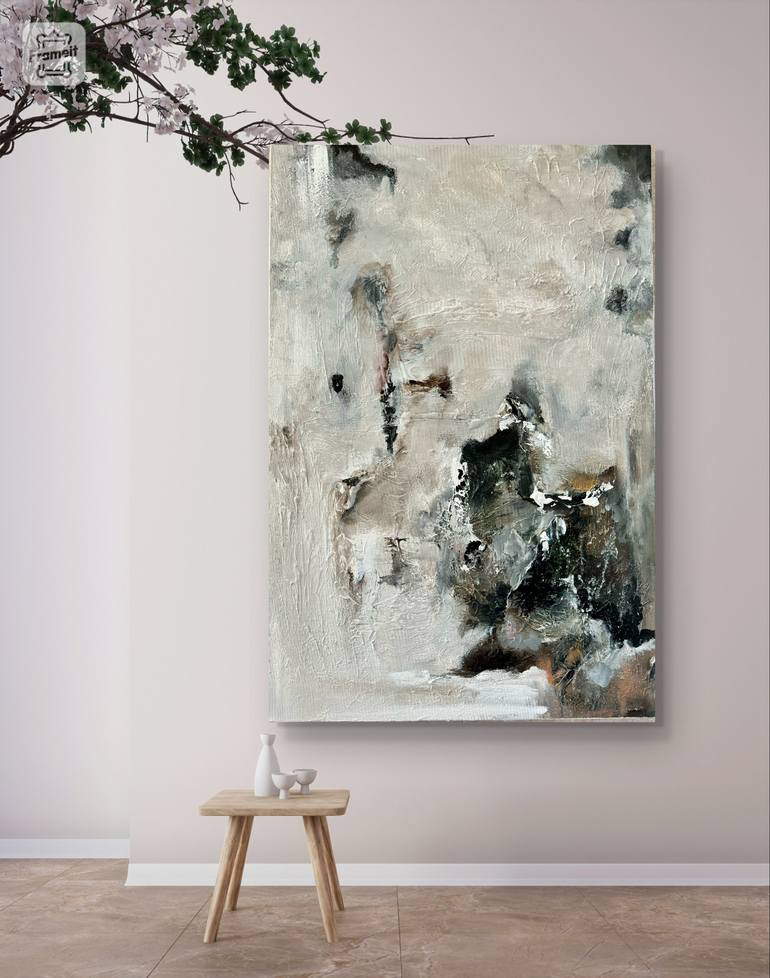 Original Art Deco Abstract Painting by Songul Eris