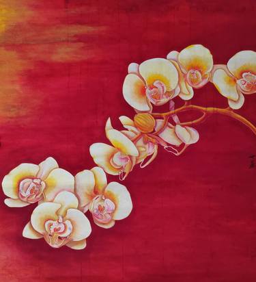 Print of Realism Floral Paintings by Shirong YANG