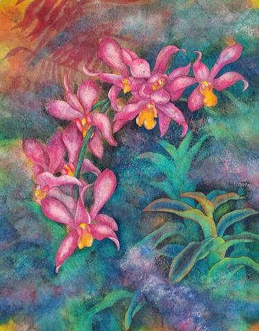 Print of Floral Paintings by Shirong YANG