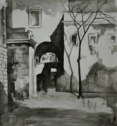 Original Black & White Cities Drawings by Emil Savov
