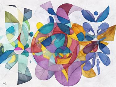 Print of Abstract Floral Digital by Carla Sa Fernandes Digital