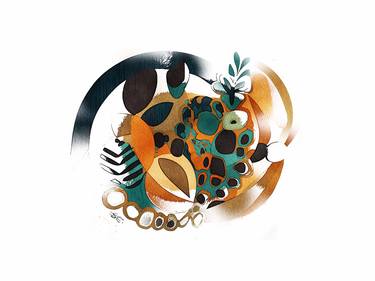 Original Abstract Floral Digital by Carla Sa Fernandes Digital