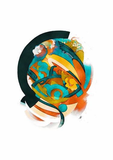 Original Abstract Floral Digital by Carla Sa Fernandes Digital