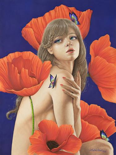 Original Figurative Women Painting by Andrea Nanì