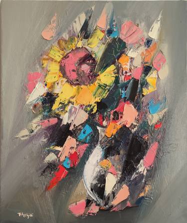 Original Abstract Expressionism Floral Paintings by Hayk Miqayelyan