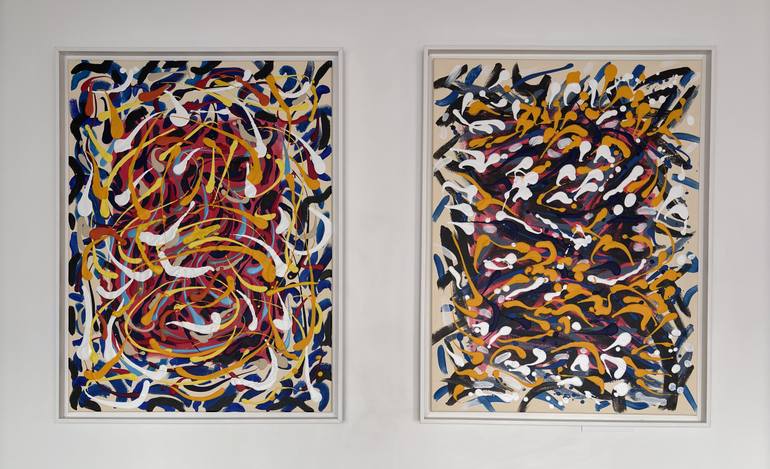 Original Abstract Painting by Thomas Jeunet