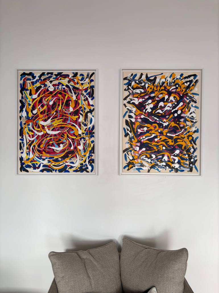 Original Abstract Painting by Thomas Jeunet