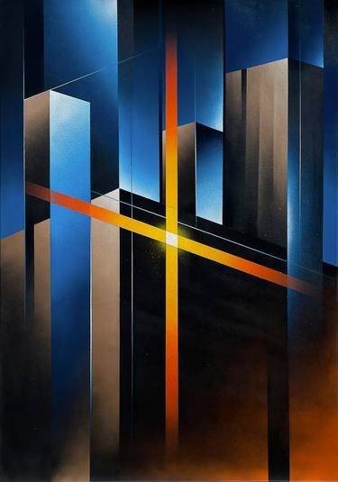 Original Abstract Architecture Paintings by Emil Stasovskiy