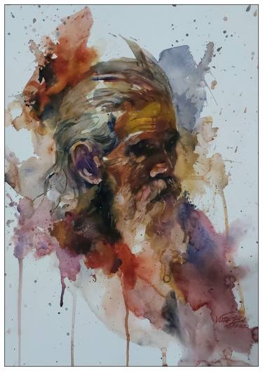 Original Portraiture Men Painting by Victor Bal
