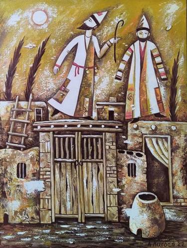 Original Folk Performing Arts Paintings by Hashim Kurban